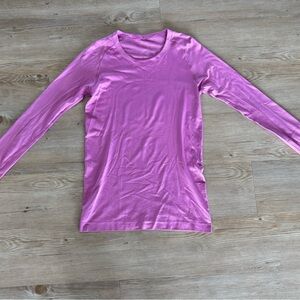 Lululemon Athletica Vibrant Pink Long Sleeve Top